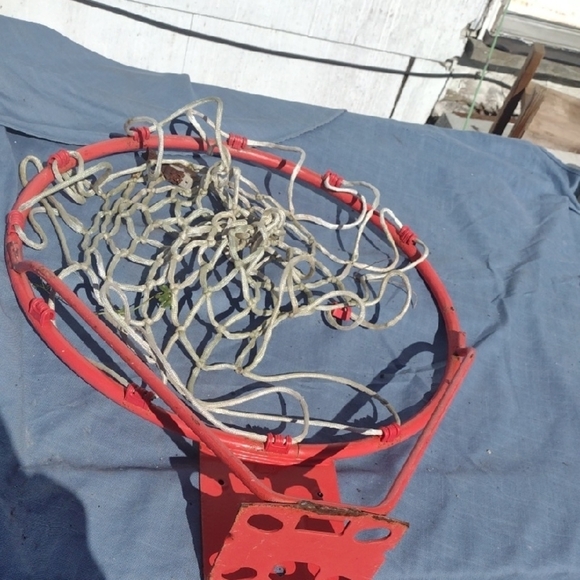 Regulation Size Red Basketball Hoop with Net - Picture 1 of 2